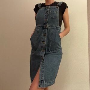 Jean Overall Midi Dress